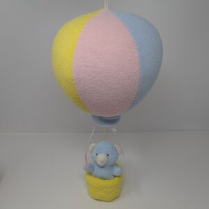 Russ Soft Lullaby Hot Air Balloon Bear Blue Plush Vintage Pastel Terrycloth